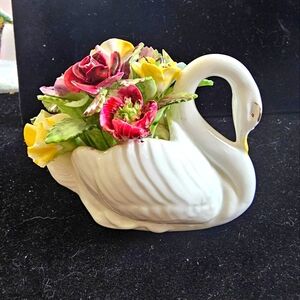 Vintage Bone China Swan